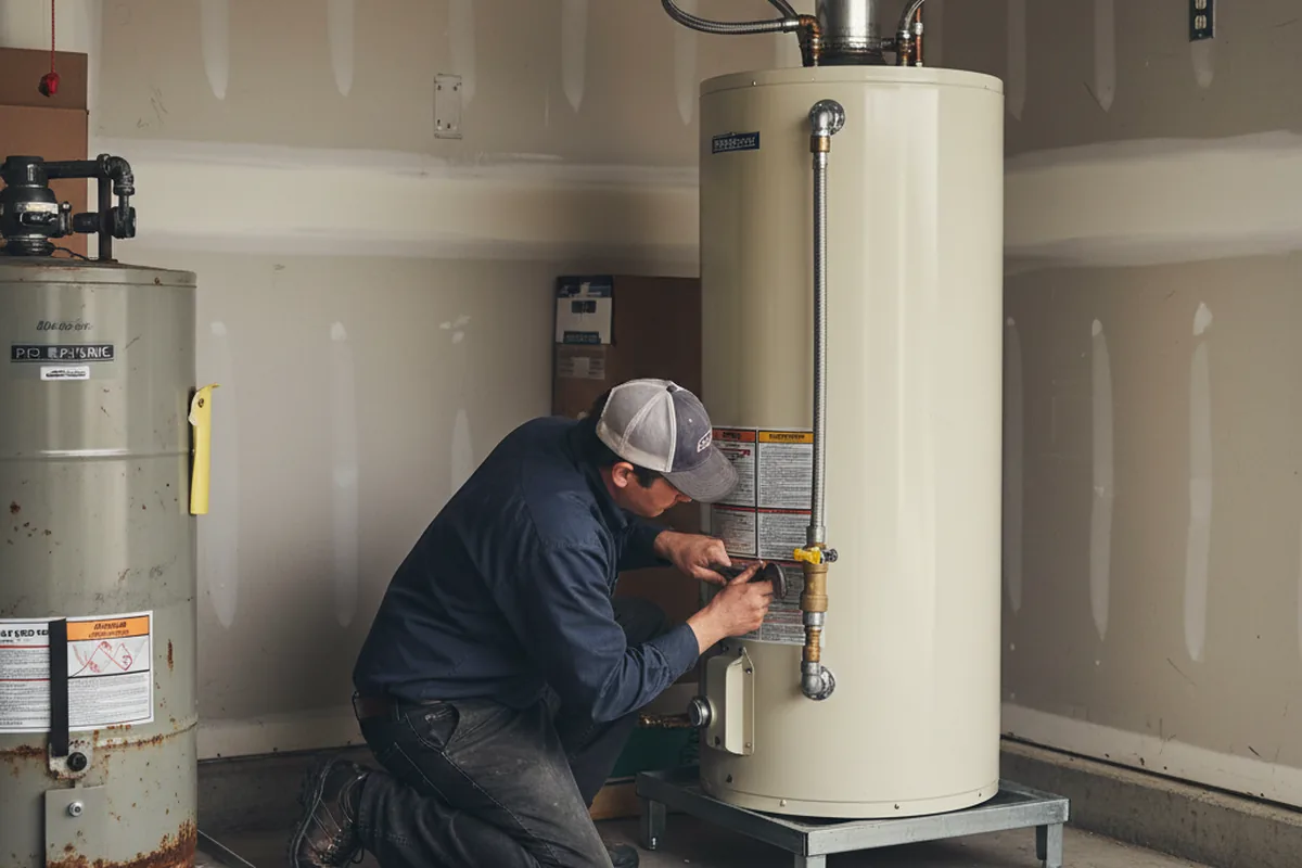 Water heater and shutoff valve replacement in Somerdale