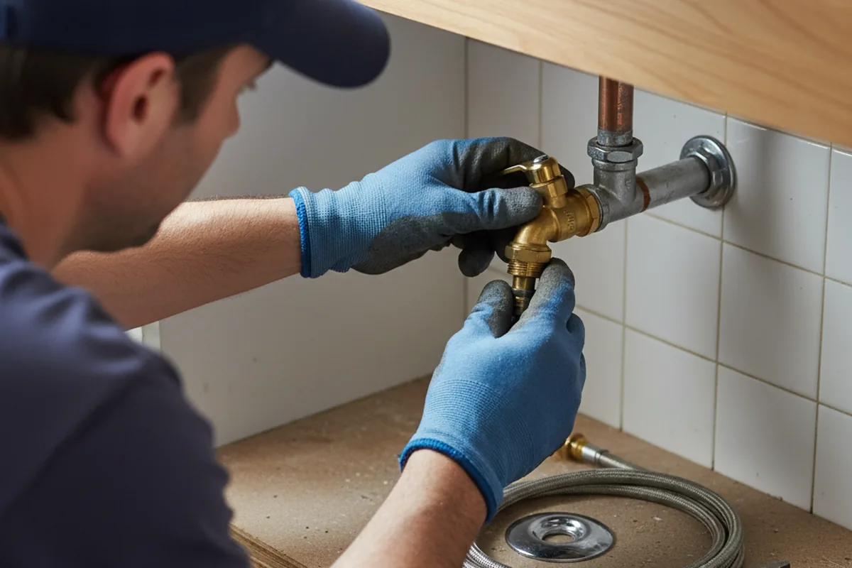 Shutoff valve and fitting work during Faucet and Fixture Repair in Somerdale
